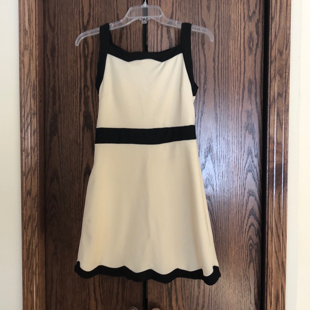 LAST CALL! Cream and Black Dress
